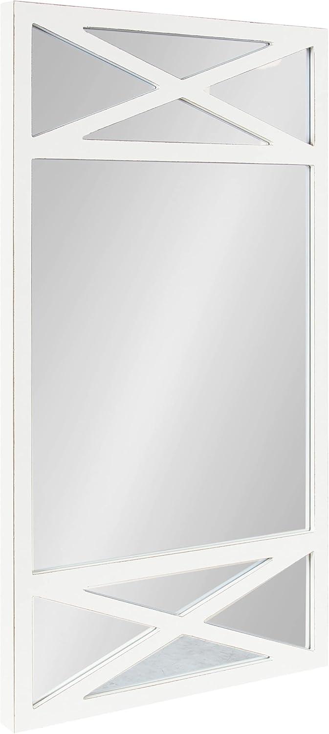 Kate and Laurel Thacker Framed Wall Mirror, 22x40, White