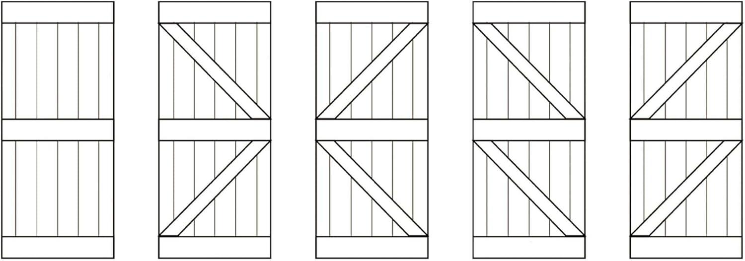 K Style Series 42in.X 84in.Brown/Walnut Finished DIY Knotty Pine Wood Sliding Barn Door Slab