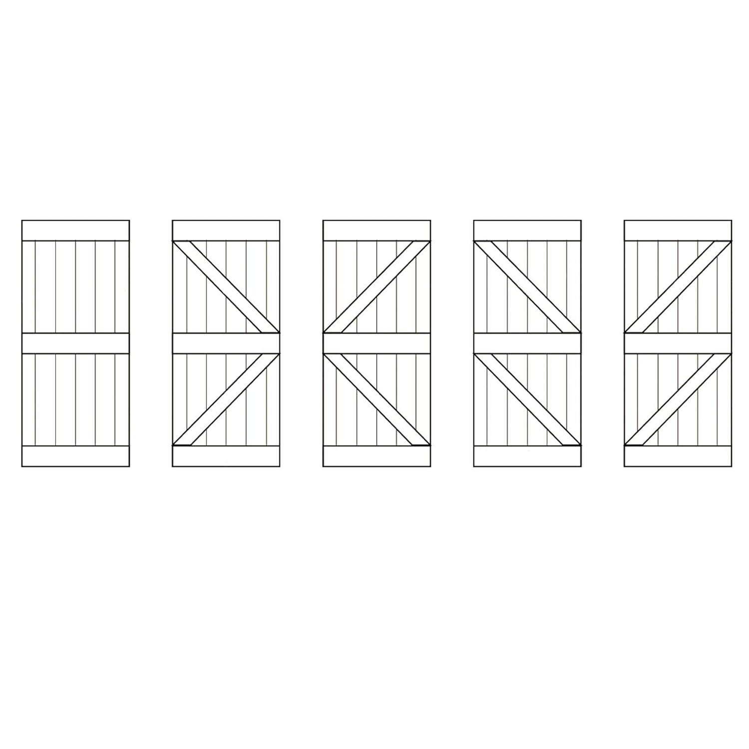 K Style Series 42in.X 84in.Brown/Walnut Finished DIY Knotty Pine Wood Sliding Barn Door Slab