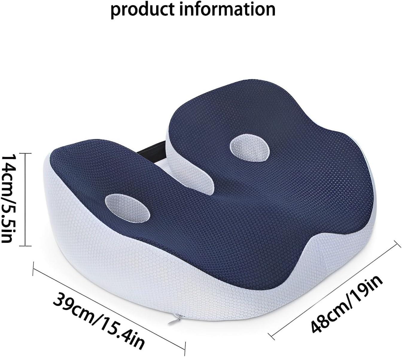 Blue U-Shape Memory Foam Orthopedic Chair Cushion