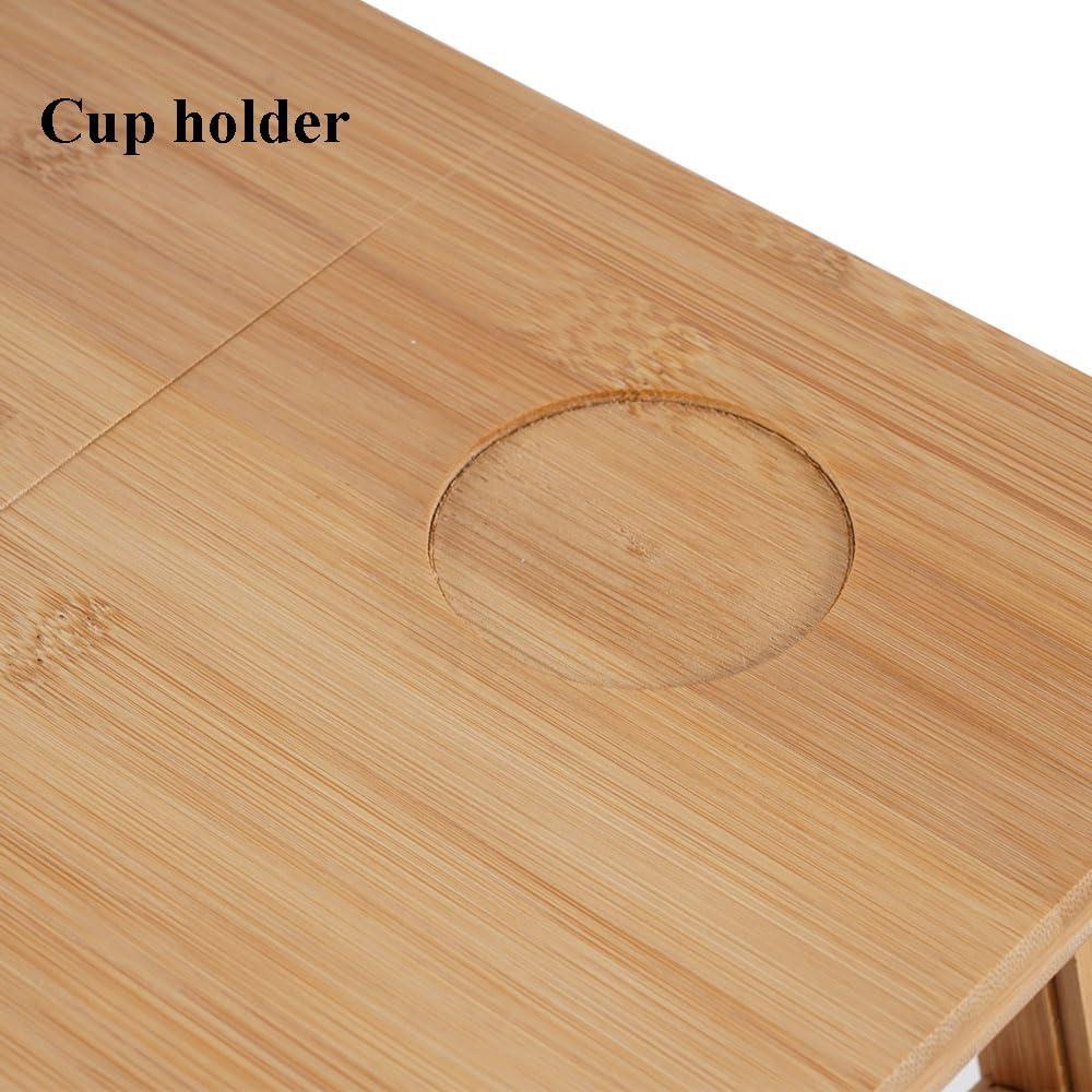 Bamboo Foldable Lap Desks for Laptop, Portable Bed Tray Table, Working,Snack Tray Breakfast Tray Bed Table Drawing Table