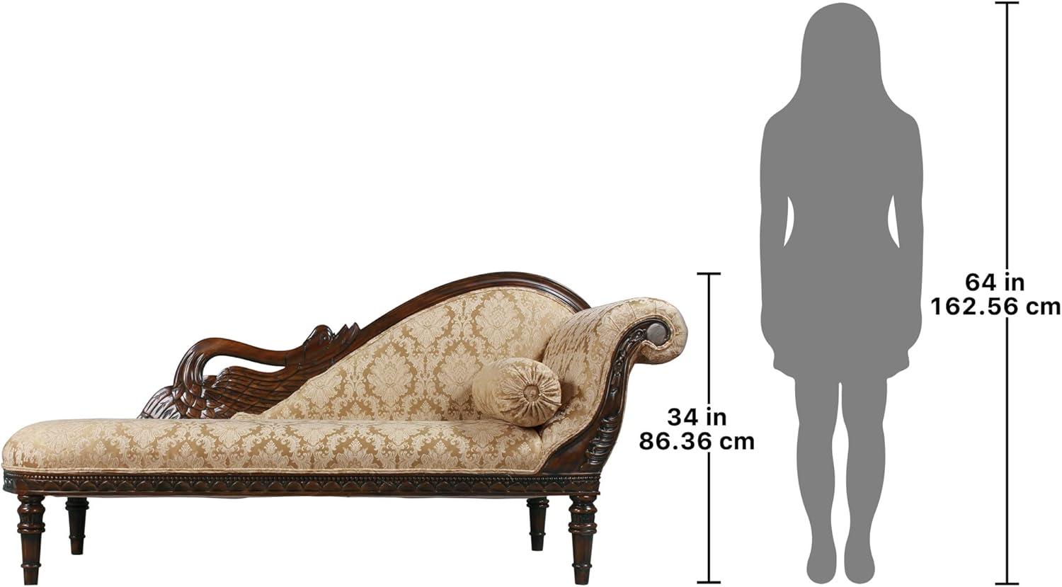 Design Toscano Swan Fainting Couch: Left Version