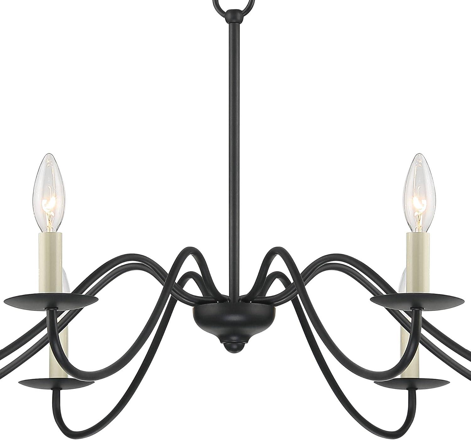 Franklin Iron Works Soft Gold Chandelier 42" Wide Farmhouse Rustic Bent Arms 8-Light Fixture for Dining Room Living House Home Foyer Kitchen Island