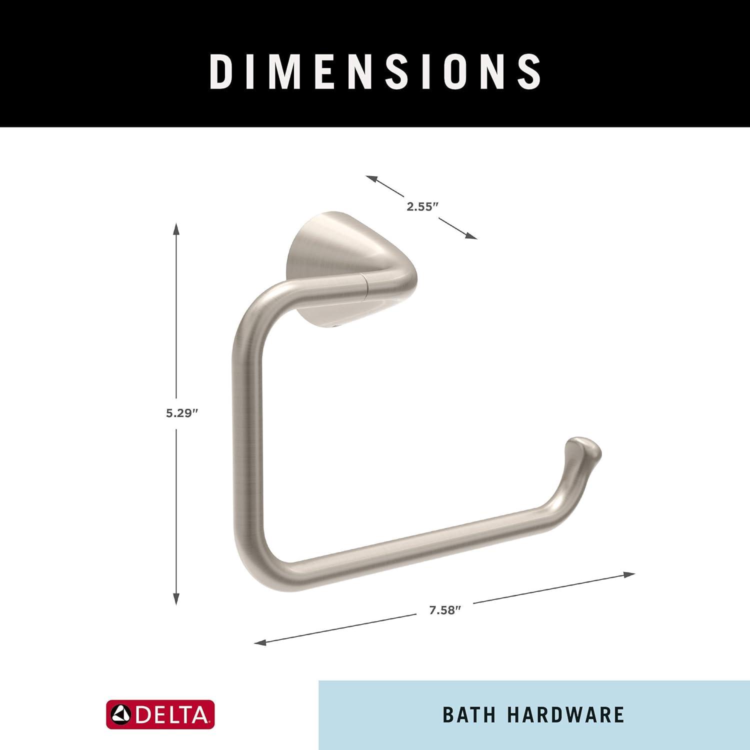 Delta Arvo Wall Mount Square Open Towel Ring Bath Hardware Accessory in Brushed Nickel ARV46-DN