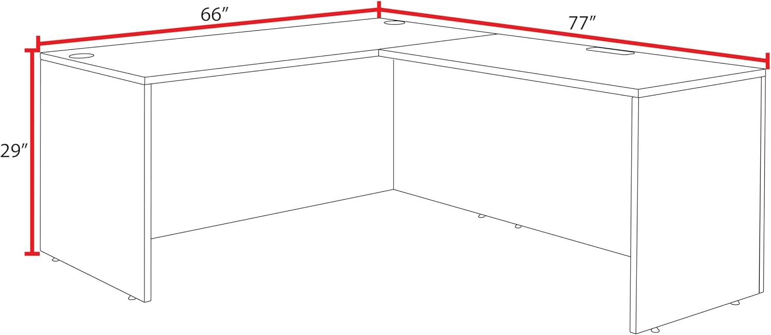 Regency Legacy 66 x 77 in. Executive L Desk Shell- Cherry