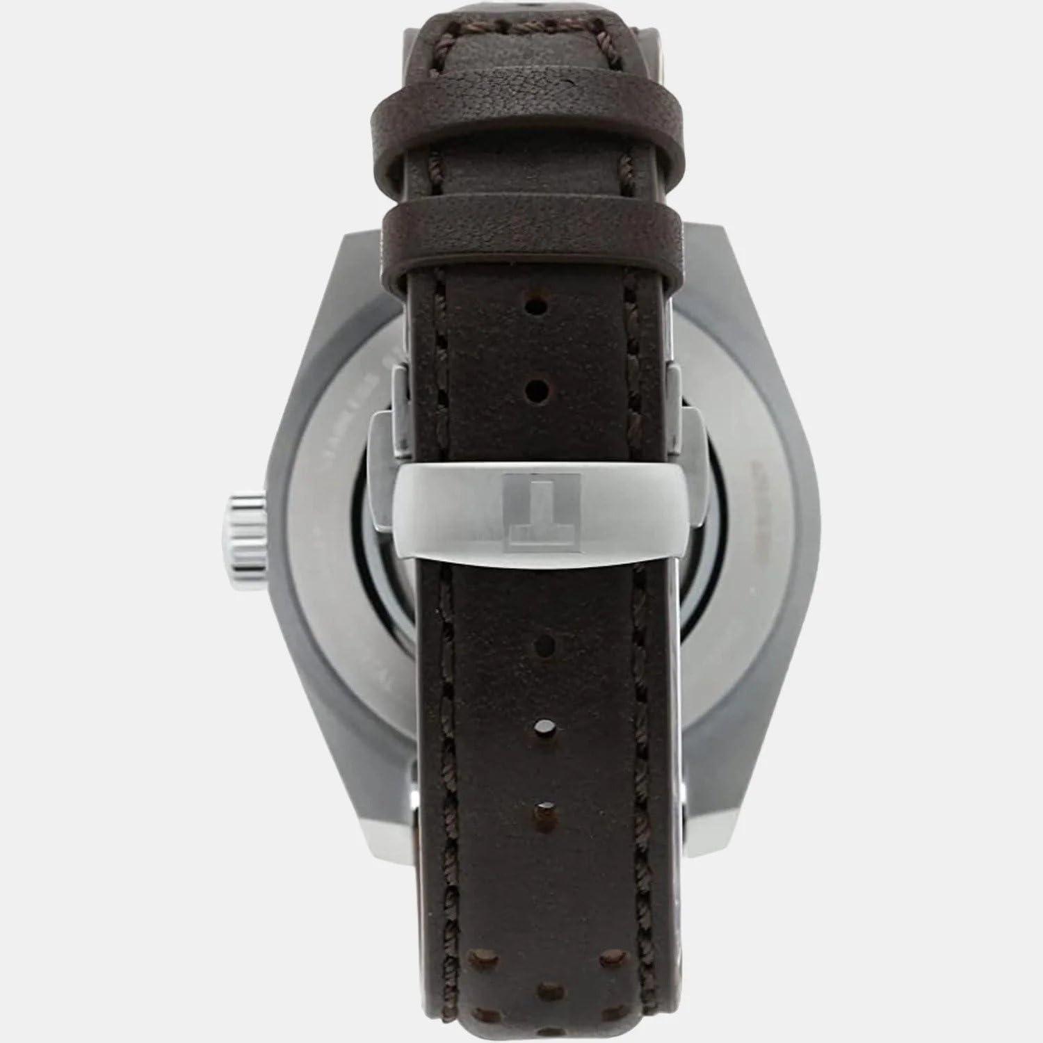 Tissot PRS 516 Silver Dial Brown Leather Automatic Wristwatch