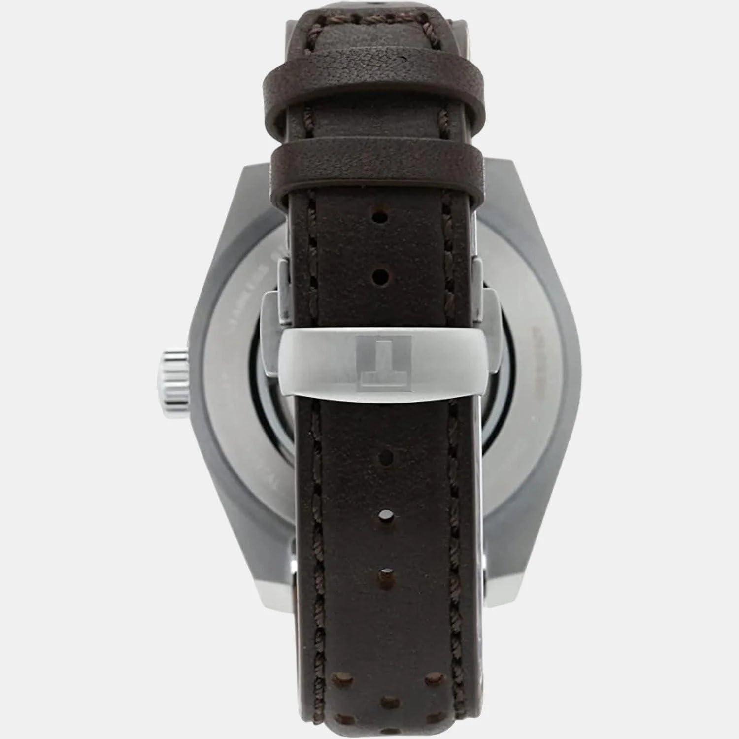 Tissot PRS 516 Silver Dial Brown Leather Automatic Wristwatch