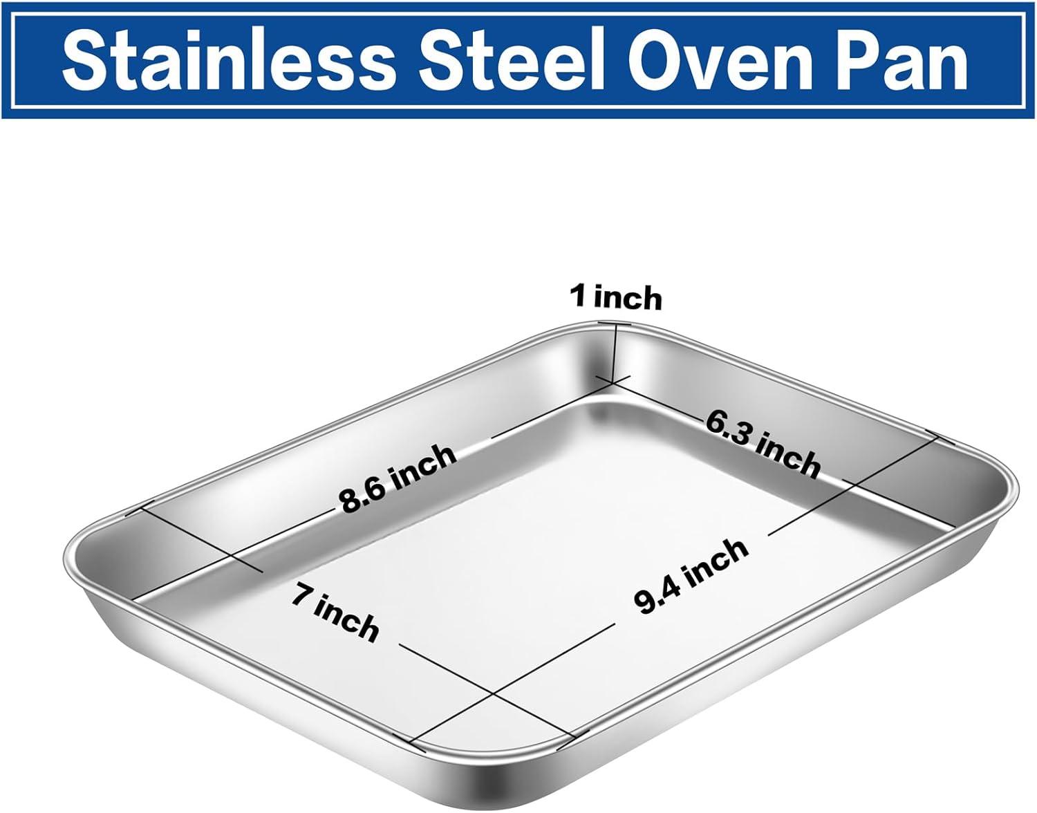 Small Stainless Steel Non-Stick Toaster Oven Tray Pan