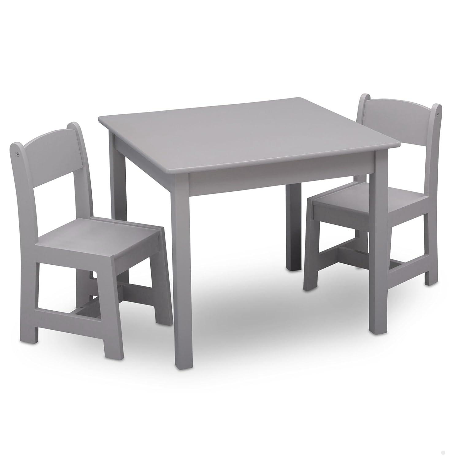 Delta Children MySize Kids' Wood Table and Chair Set 2 Chairs Included