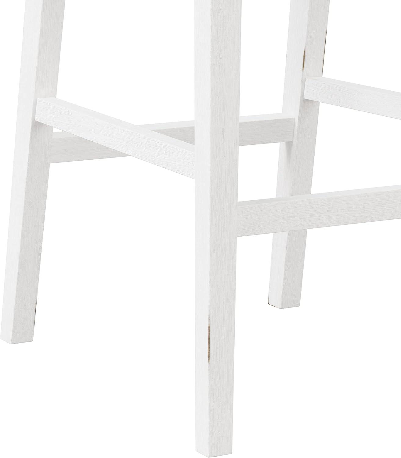 Clarion Wood and Upholstered Panel Back Counter Height Stool Sea White - Hillsdale Furniture