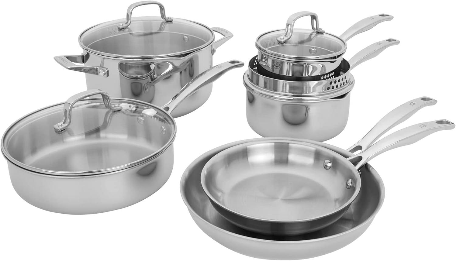 HENCKELS ® Clad H3 10-Piece Stainless Steel Cookware Set