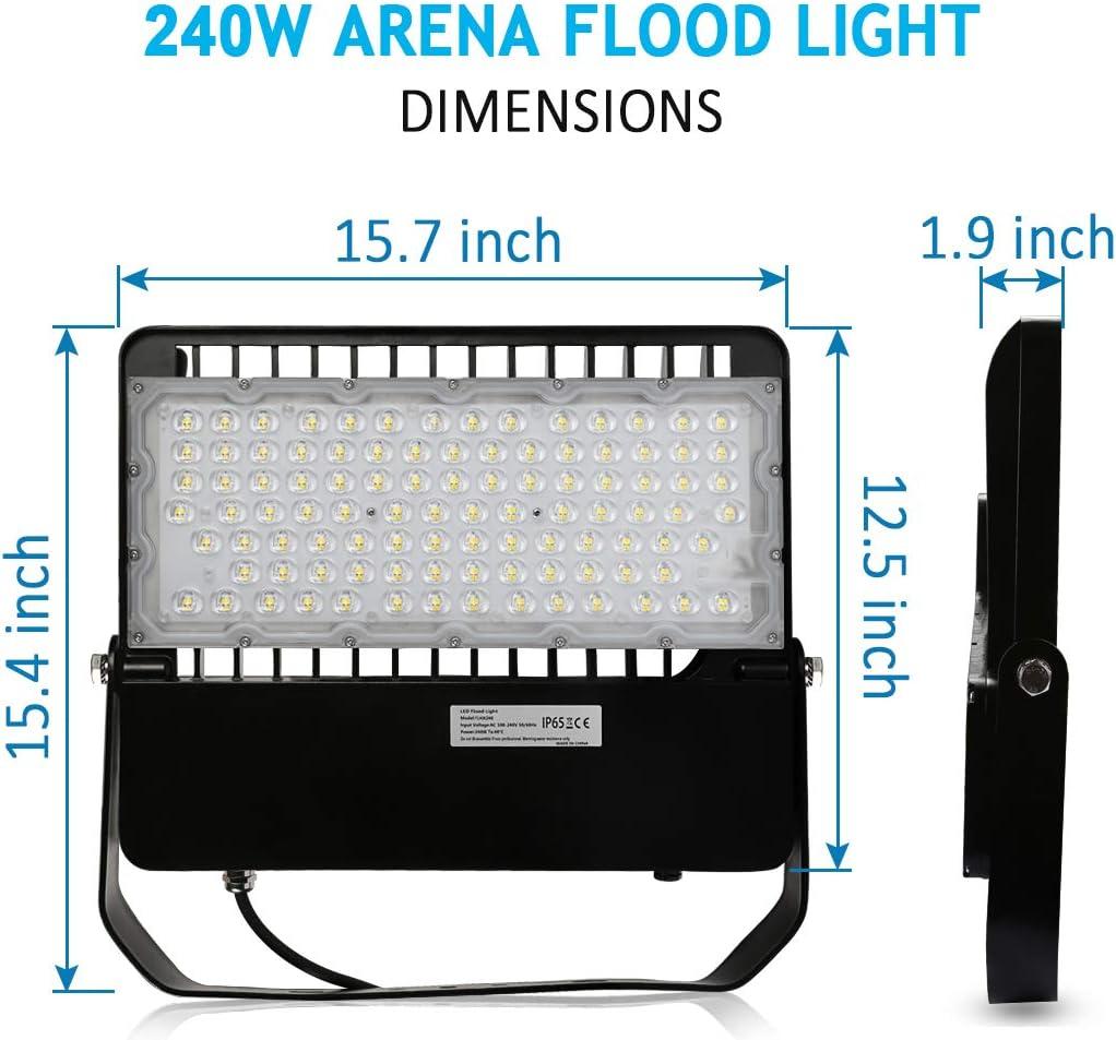 High-Brightness Black Aluminum 240W LED Flood Light