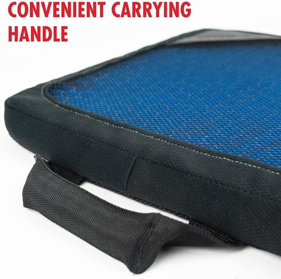 HEALTHMATE Comfy Gel Cushion Gel Seat Cushion for Long Sitting for Back, Sciatica and Tailbone Pain Relief, for Office Chair, Car, Wheelchair, Long Trips (Square)