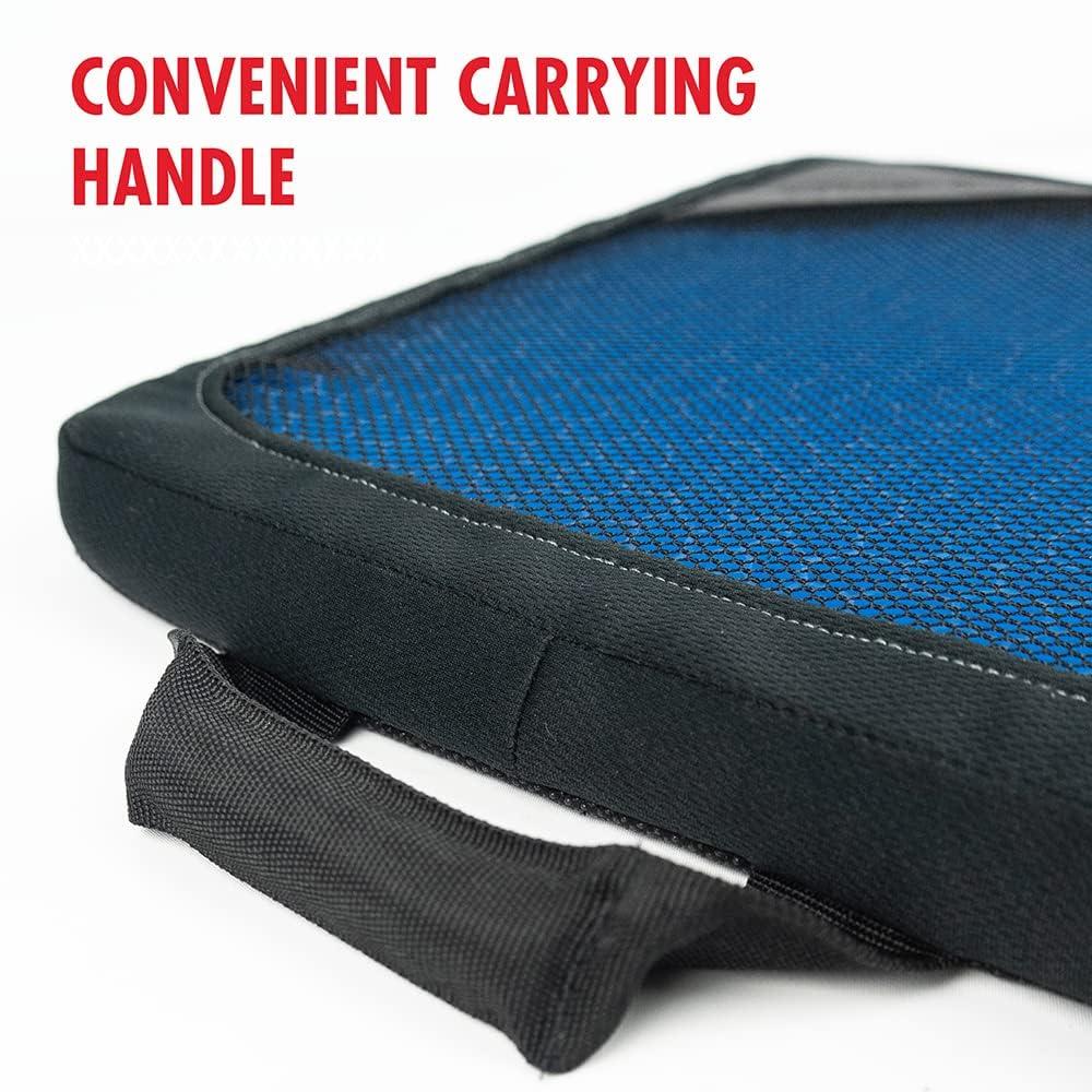 HEALTHMATE Comfy Gel Cushion Gel Seat Cushion for Long Sitting for Back, Sciatica and Tailbone Pain Relief, for Office Chair, Car, Wheelchair, Long Trips (Square)