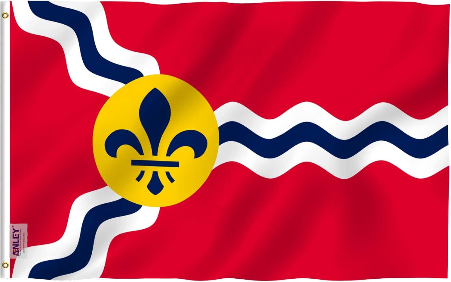 Anley Fly Breeze 3x5 Foot City of St Saint Louis Flag - Saint Louis Missouri Flags Polyester