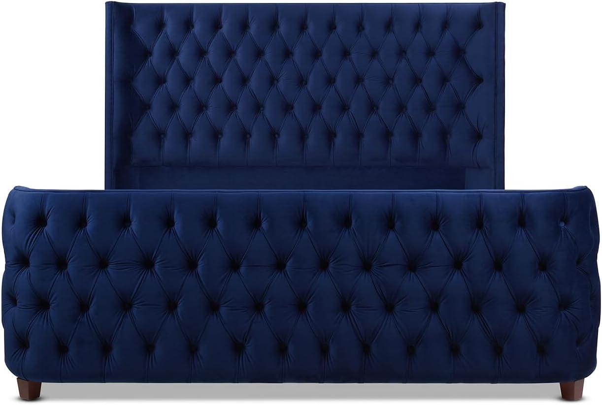 Jennifer Taylor Home Brooklyn Tufted Bed, King, Navy Blue