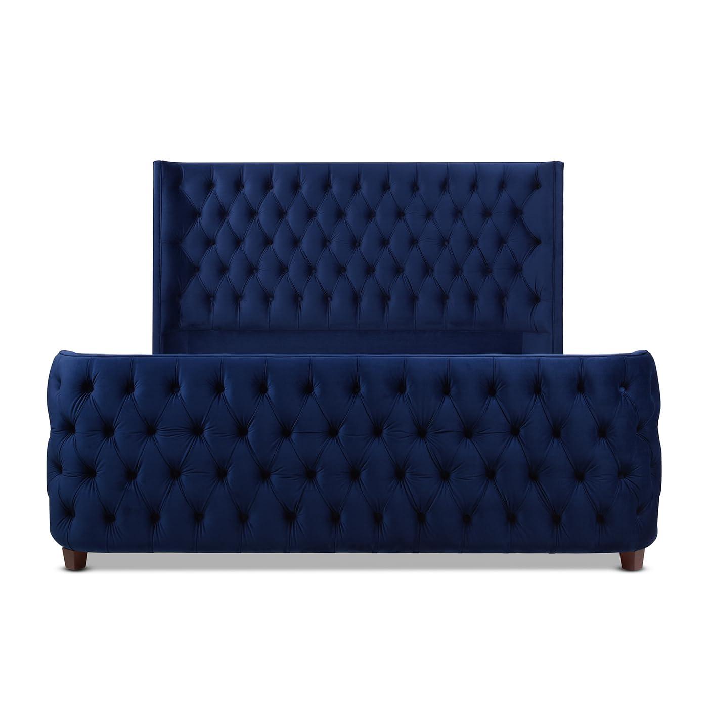 Jennifer Taylor Home Brooklyn Tufted Bed, King, Navy Blue