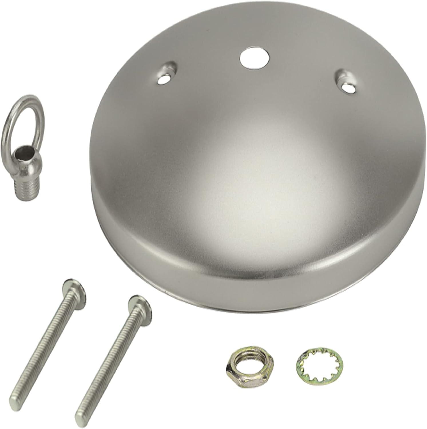 Nickel Brushed Pewter Pendant Light Fixture Canopy Kit