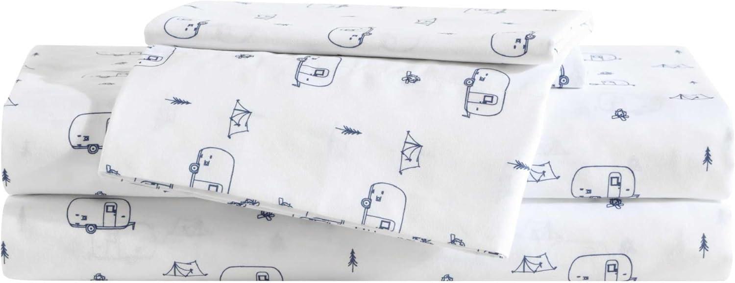 Eddie Bauer Travel Trailer Blue Full Sheet Set