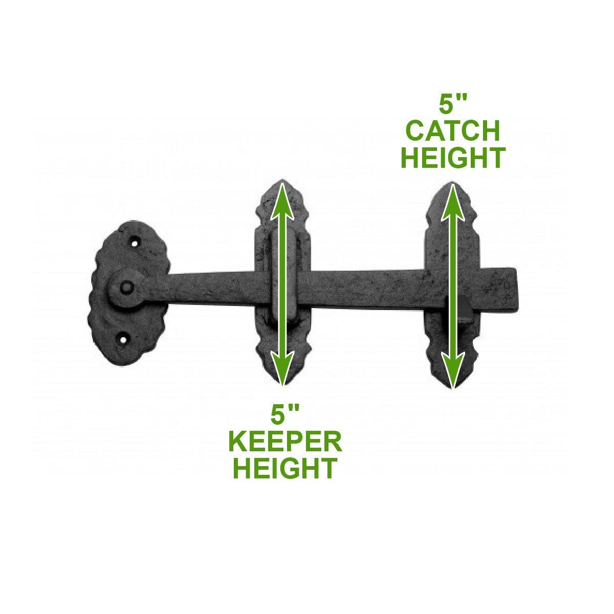 The Renovators Supply Inc. Fence Gate Thumb Latch Lock Rustic Antique Design Light Duty Renovators Supply