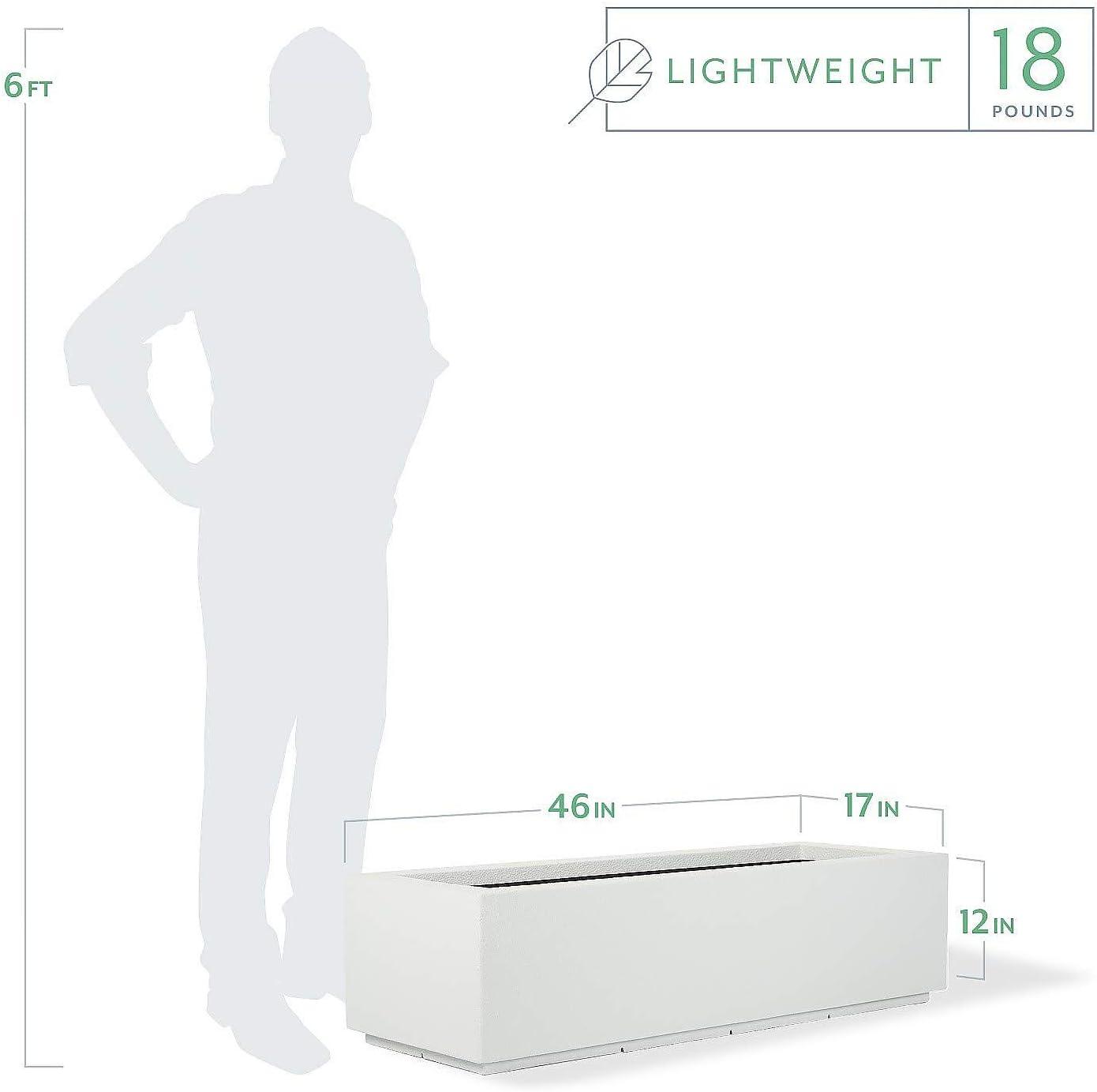 Riviera Short 46 in. x 12 in. White Trough