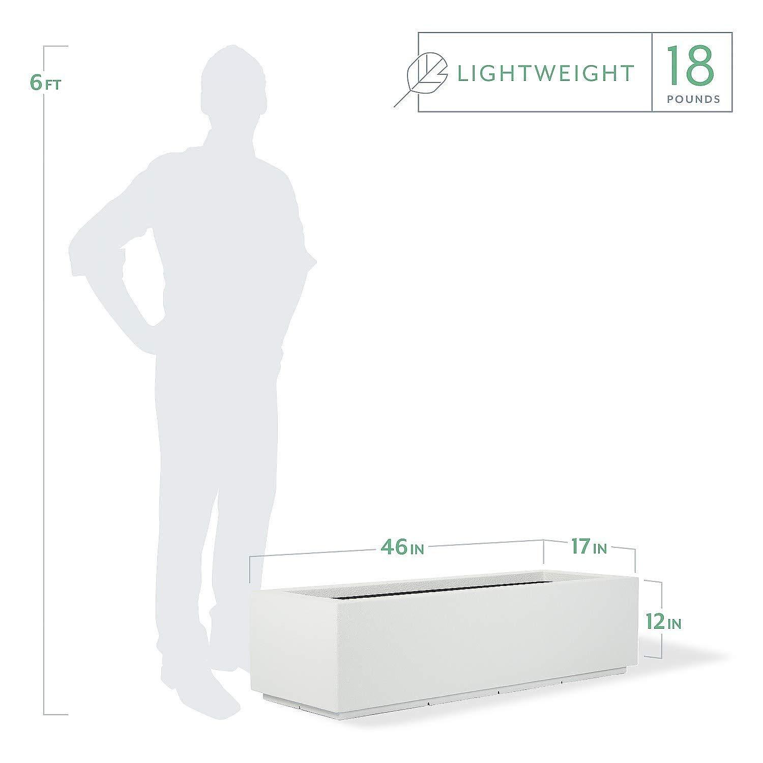 Riviera Short 46 in. x 12 in. White Trough