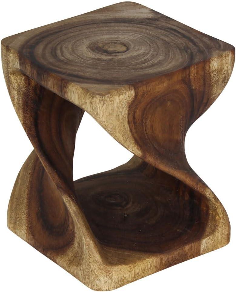 Haussmann ® Original Wood Twist Stool 10 X 10 X 16 In High Walnut Oil - 10" x 10" x 16"