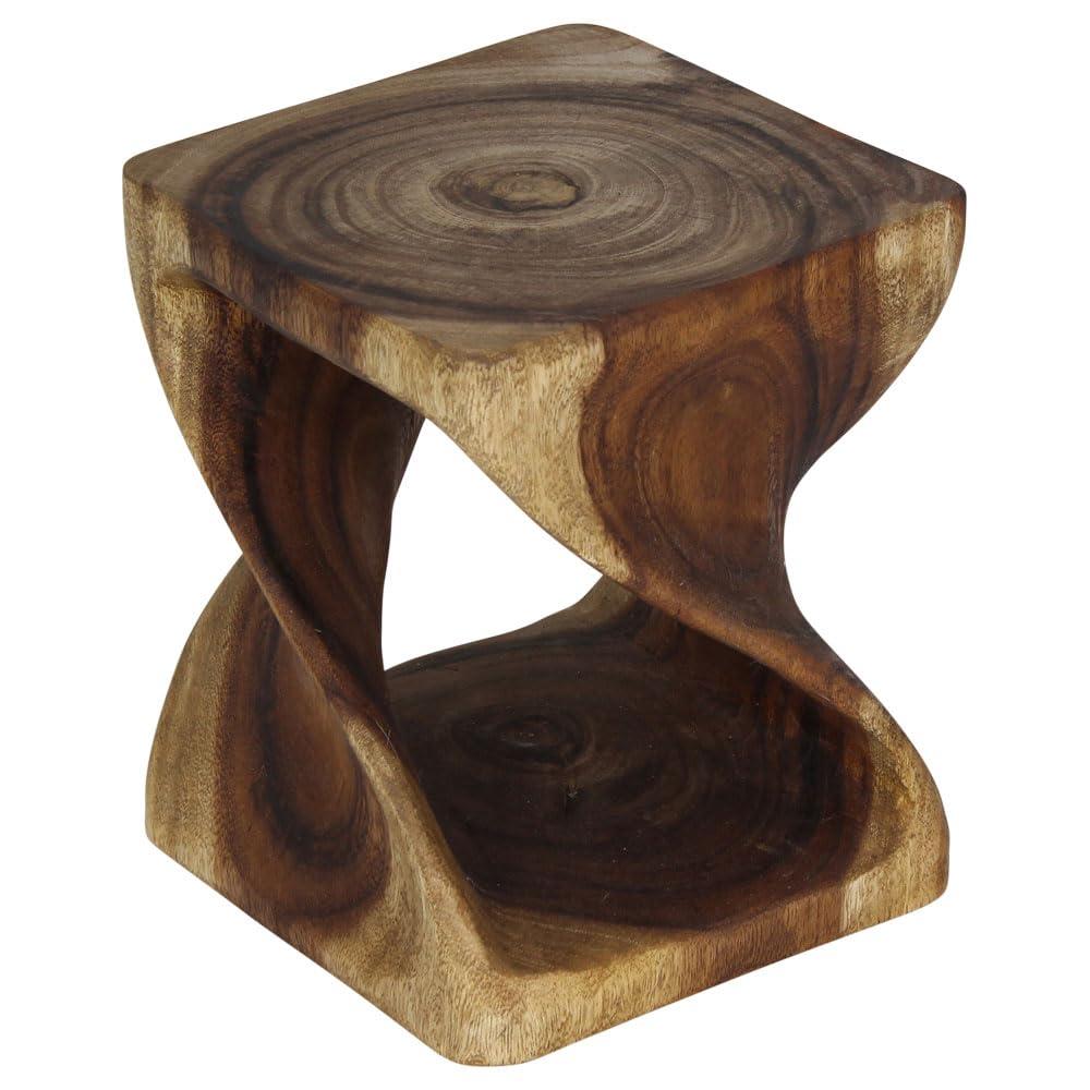 Haussmann ® Original Wood Twist Stool 10 X 10 X 16 In High Walnut Oil - 10" x 10" x 16"