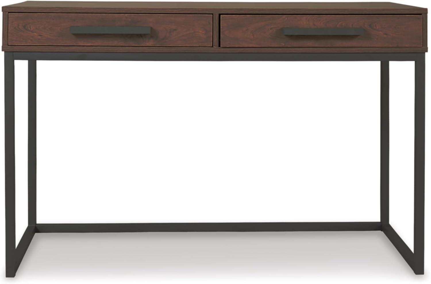 Signature Design by Ashley Casual Horatio Home Office Desk Warm Brown/Gunmetal