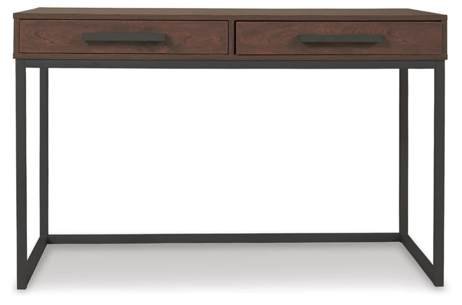 Signature Design by Ashley Casual Horatio Home Office Desk Warm Brown/Gunmetal