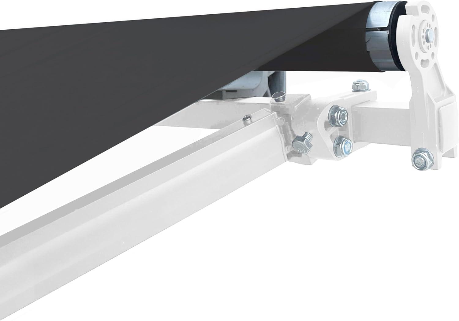Motorized Retractable White Frame Patio Awning