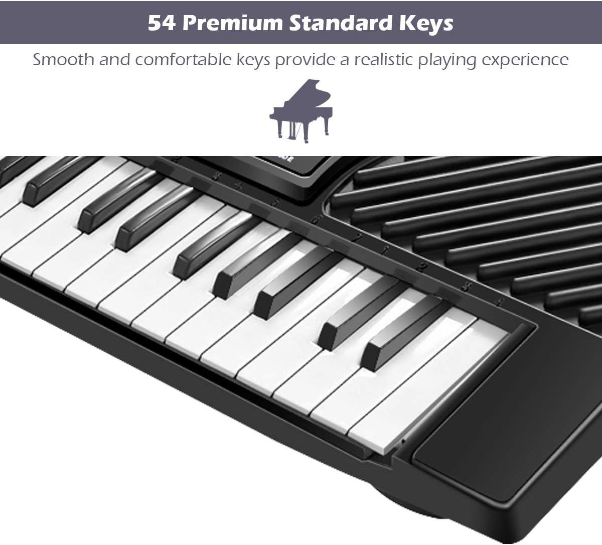 Spaco 54 Keys Kids Electronic Music Piano, Mini Kids Piano Keyboard Toy, Ideal Christmas Birthday Gift for Boy and Girl 3-8 Years Old