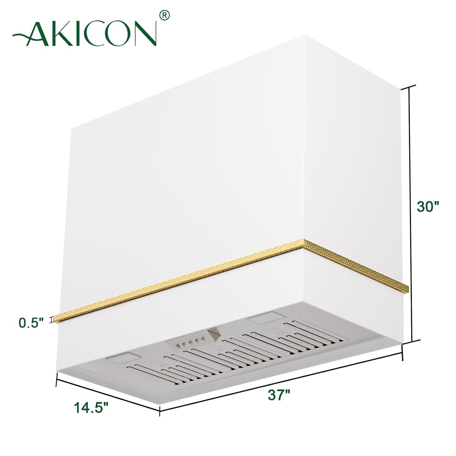 Akicon Akicon 36" Stainless Steel 600 CFM Ducted (Vented) Wall Mounted Required Range Hood AK-HS36HB-SWG
