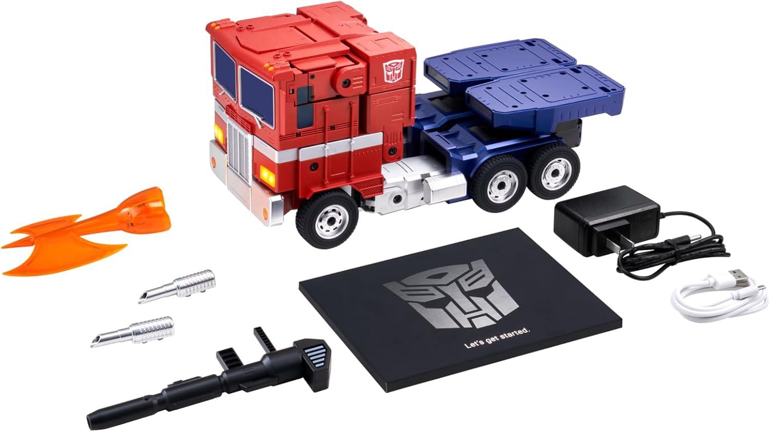 Robosen Elite Programmable Red and Blue Transformer Robot Toy