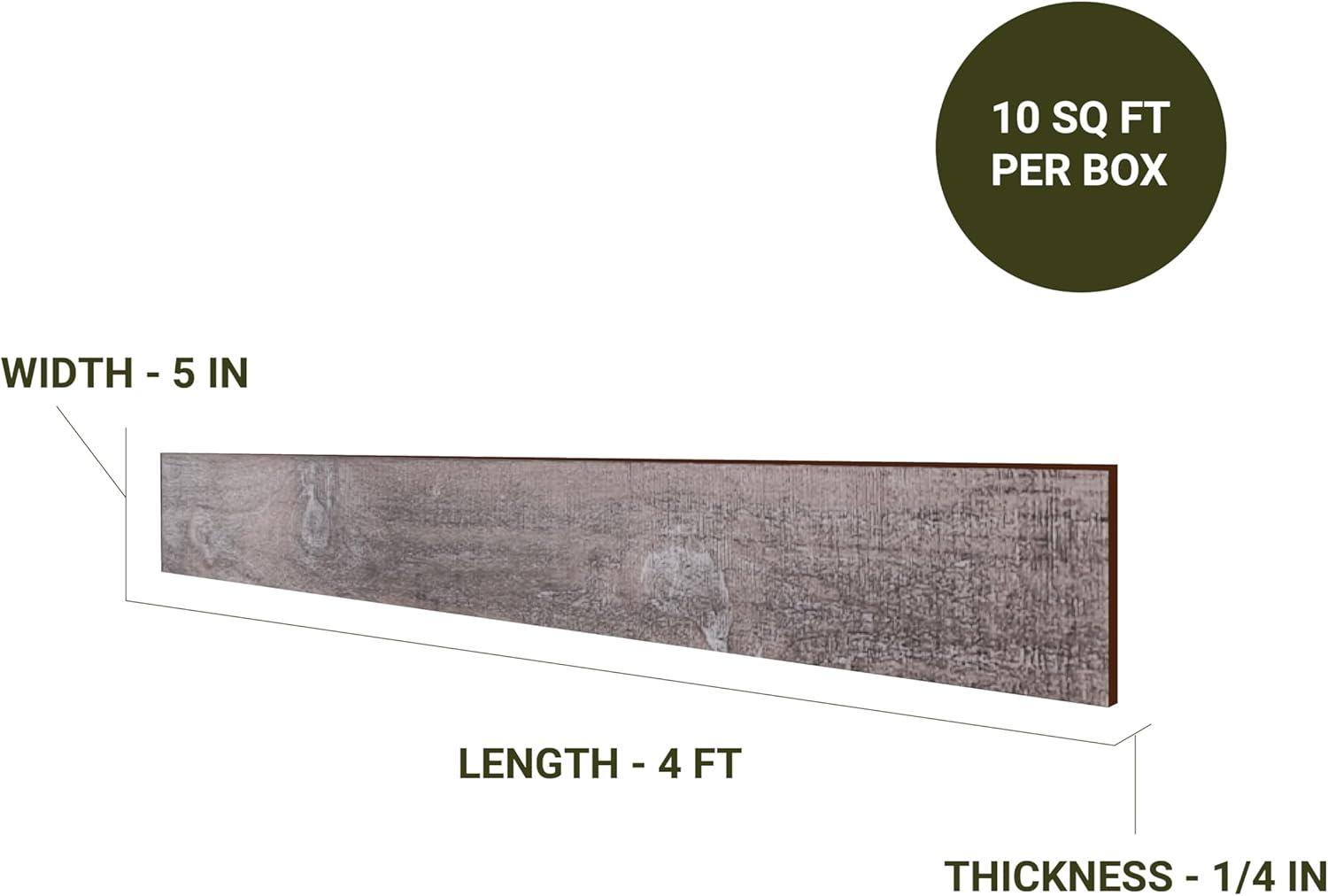 Thermo-Treated 1/4 in. x 5 in. x 4 ft. Barn Wood Wall Planks (10 sq. ft. 6-Pack)