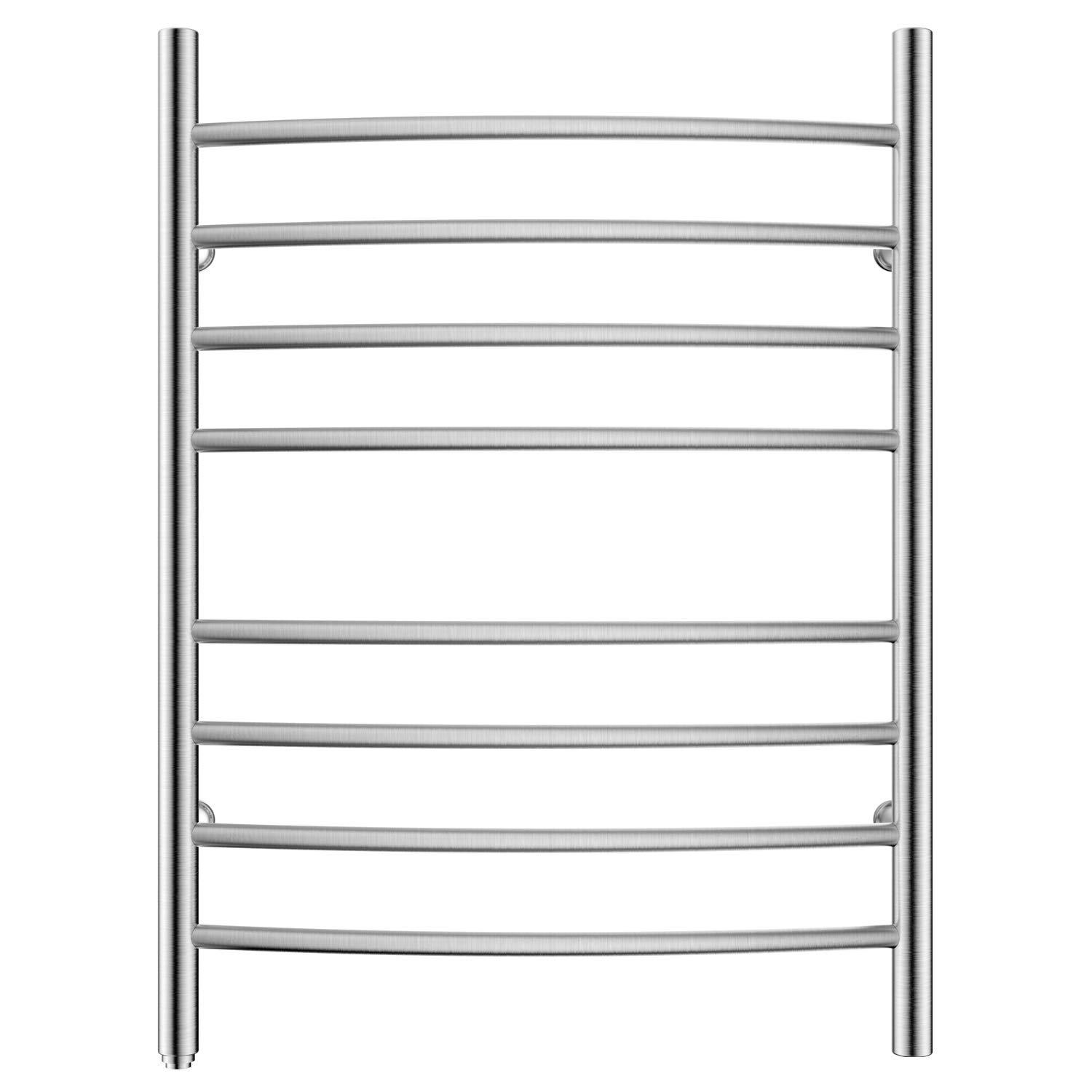 HEATGENE Towel Warmer Wall Mount Electric Plug-in/Hardwired Heated Towel Rack Mirror Polish