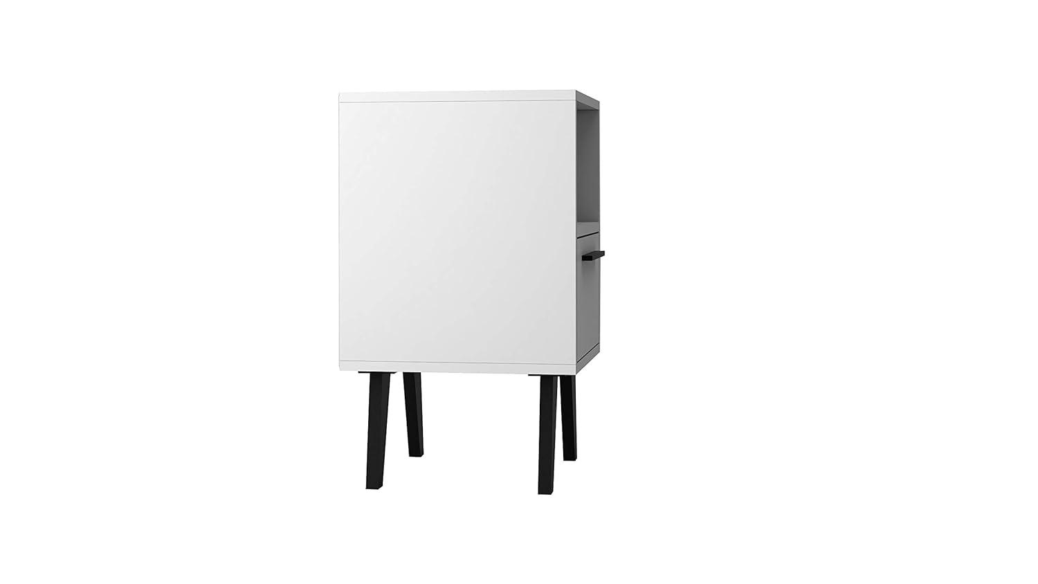 Mid-Century- Modern Amsterdam Nightstand 1.0 with 1 Shelf in White