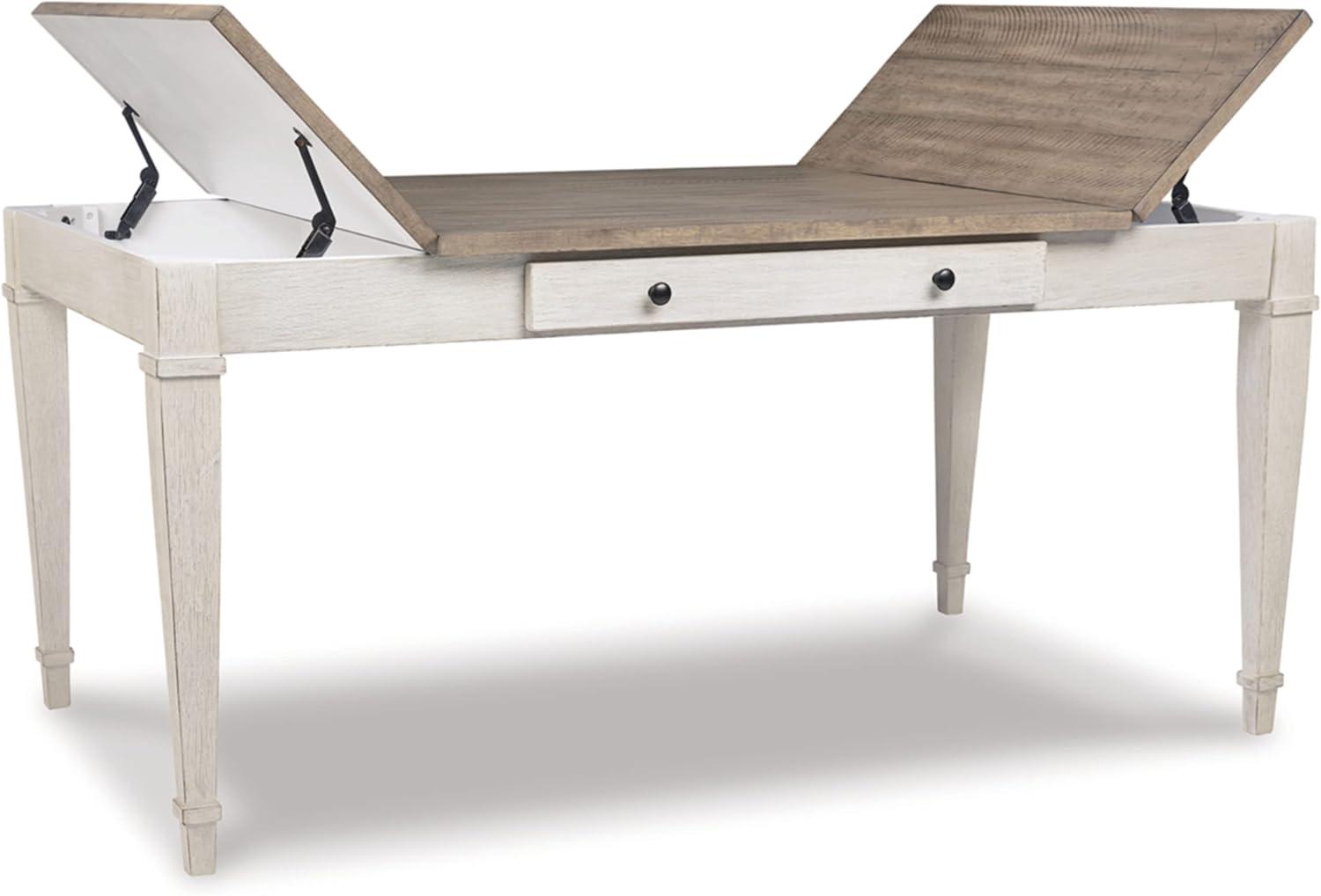 Signature Design by Ashley Casual Skempton Dining Table, White/Light Brown