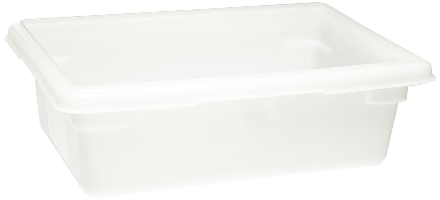 Rubbermaid Commercial Food/Tote Boxes, 3.5 gal, 18 x 12 x 6, White, Plastic
