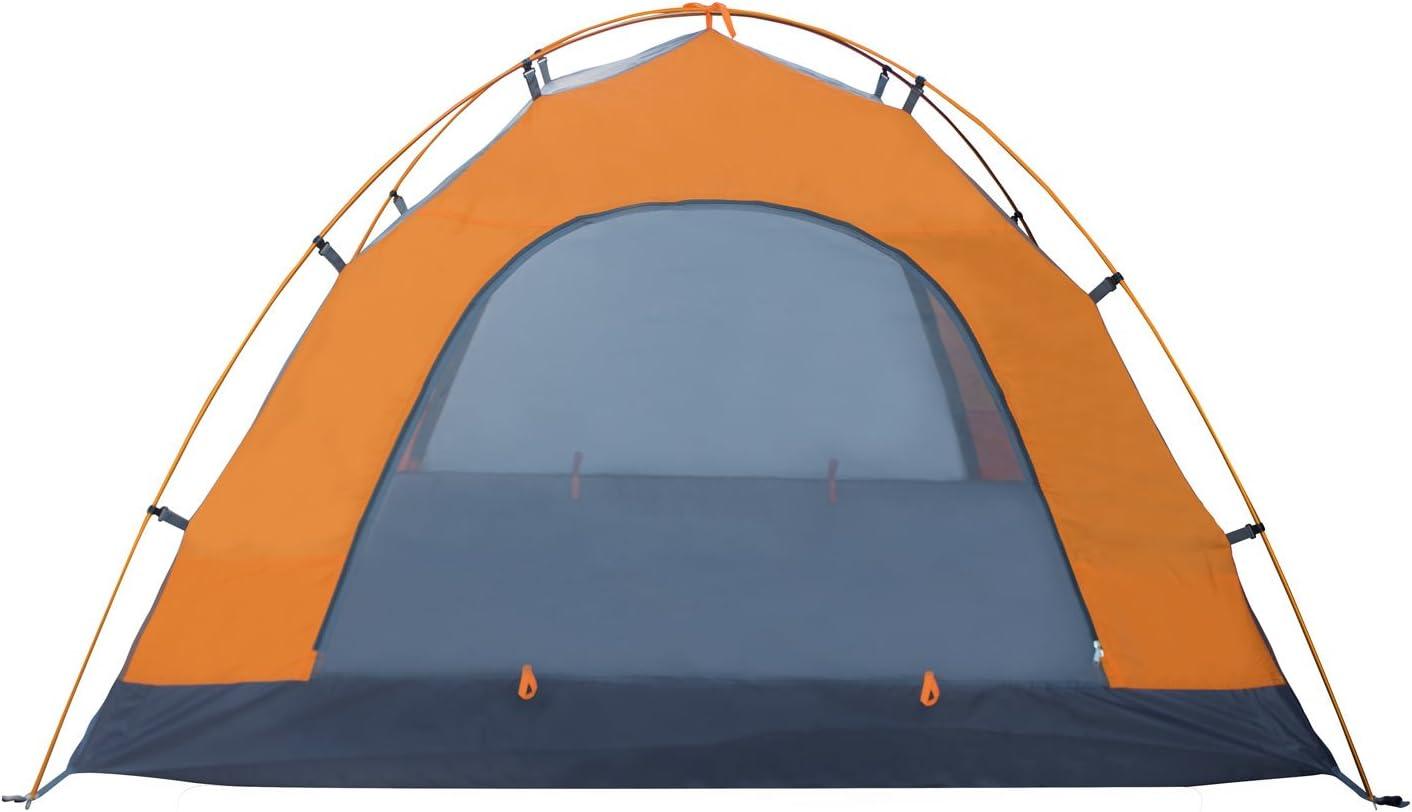 Orange 3-Person Three-Season Camping Tent with Carry Bag