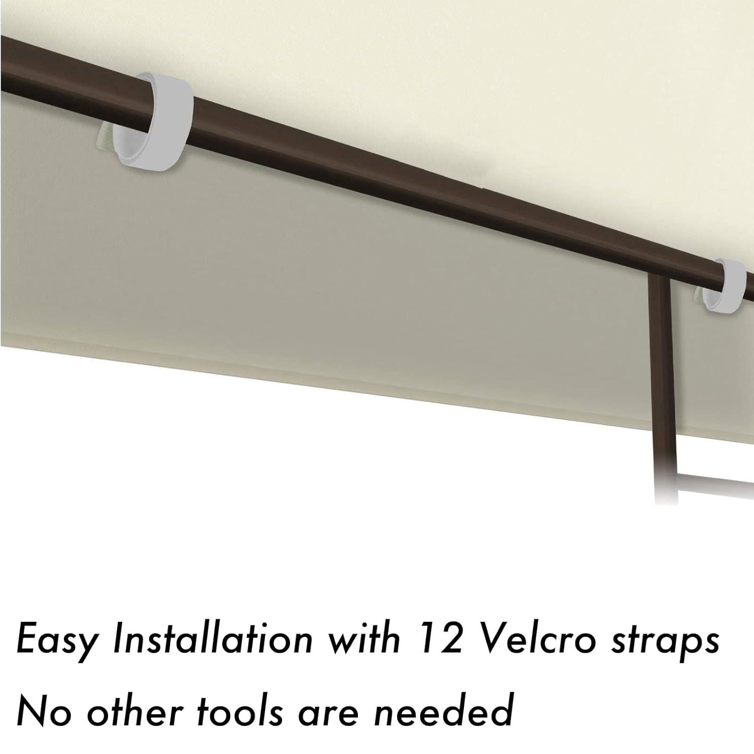 Sunny Replacement Canopy Top Cover for 10'X10' Gazebo Polyester Double Tiers for Outdoor Garden Patio Pavilion Sunshade