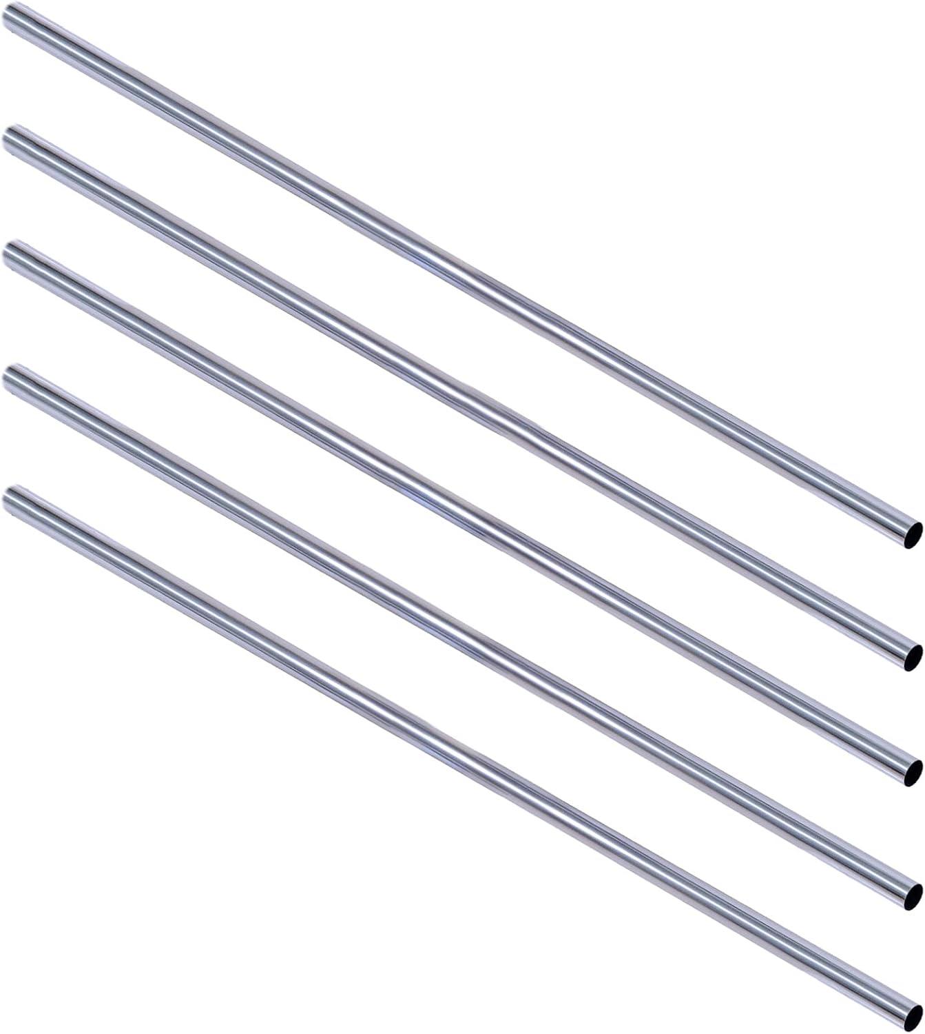 Design House 559120 60-inch Stainless Steel Shower Rod 5-Pack Polished Chrome