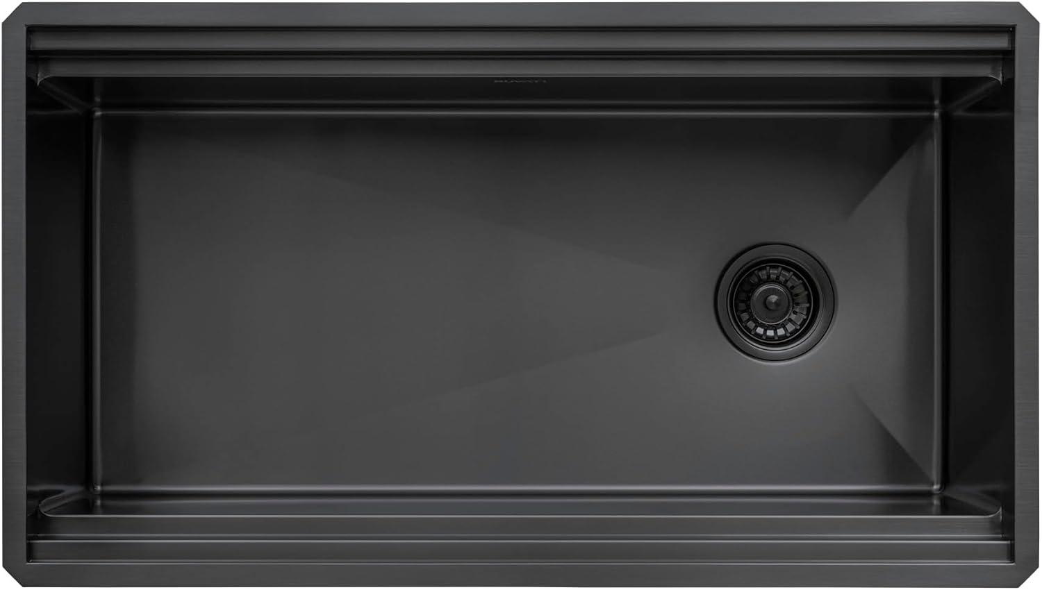 Ruvati Ruvati 20 x 14 inch Semi-Recessed Drop-in Topmount Rectangular Bathroom Sink RVH6222BL