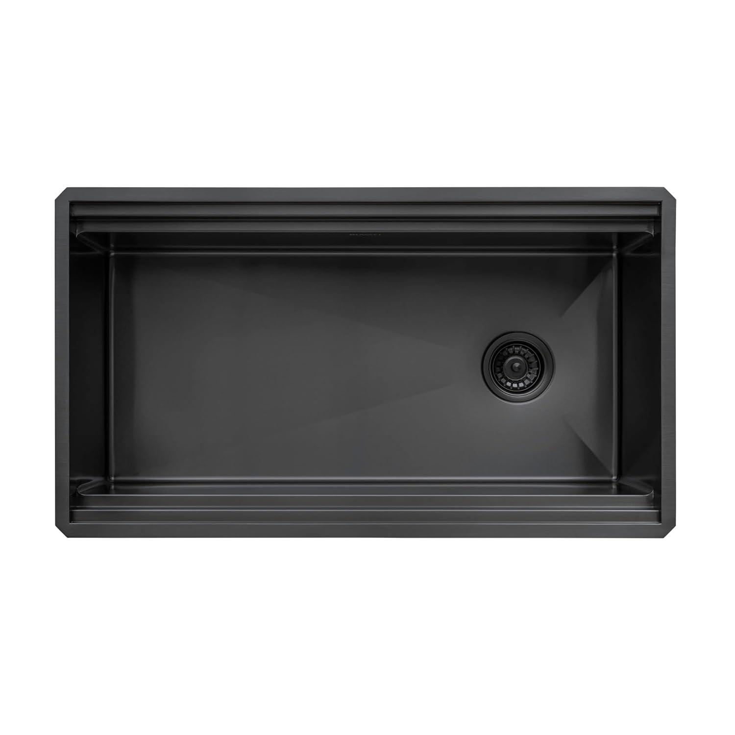 Ruvati Ruvati 20 x 14 inch Semi-Recessed Drop-in Topmount Rectangular Bathroom Sink RVH6222BL
