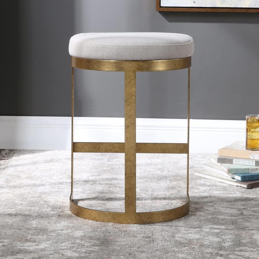 Uttermost Ivanna 26" High Half-Round Modern Gold Counter Stool