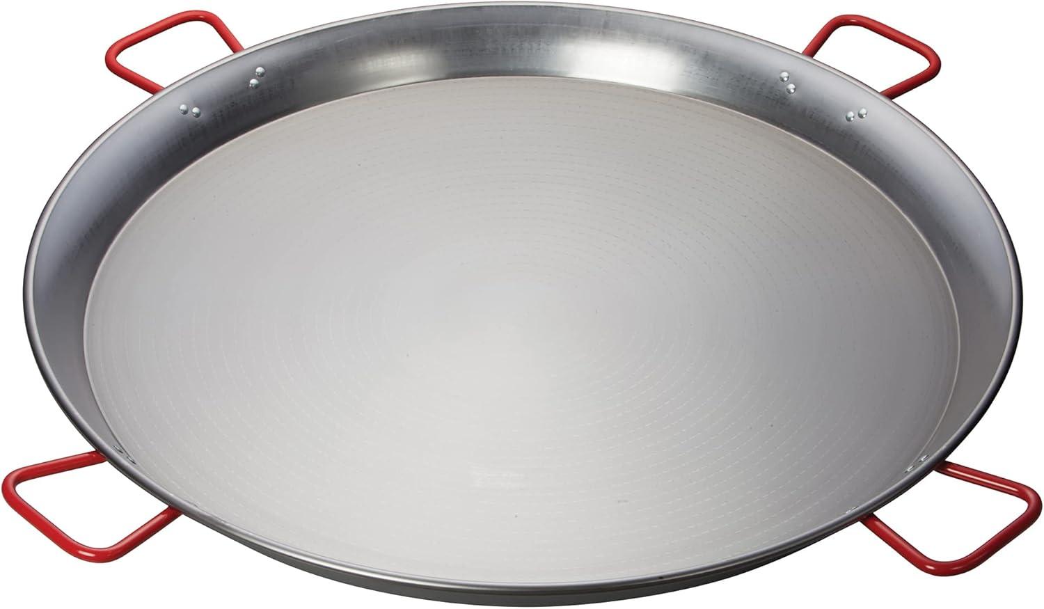 Large Polished Carbon Steel Round Paella Pan