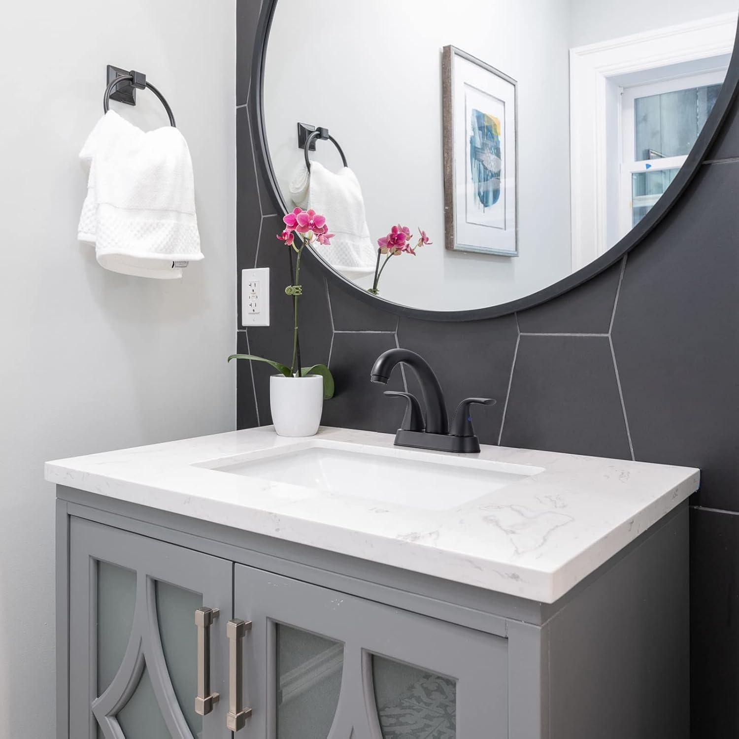 1.2 Flow Centerset Bathroom Sink Faucet with Drain
