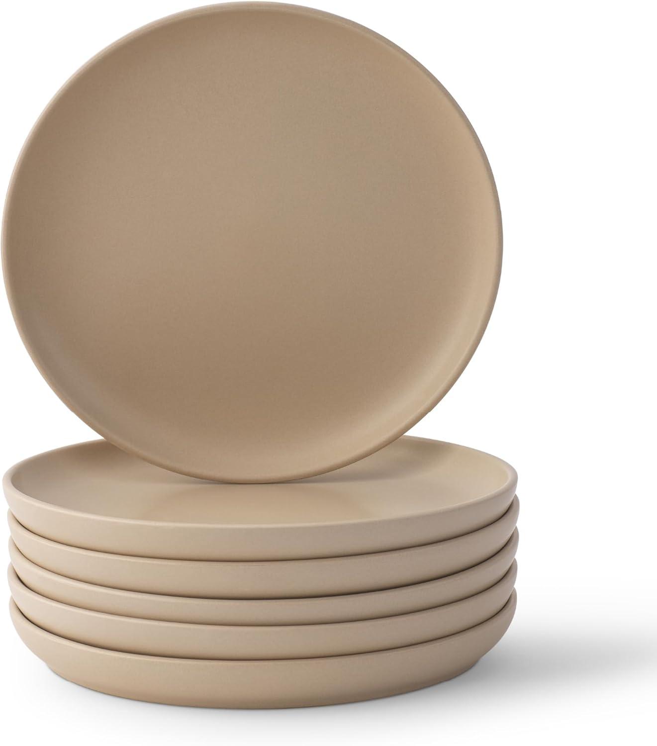 JoyJolt JoyJolt Mesa 6pc Stoneware 8" Salad plate set (Set of 6)