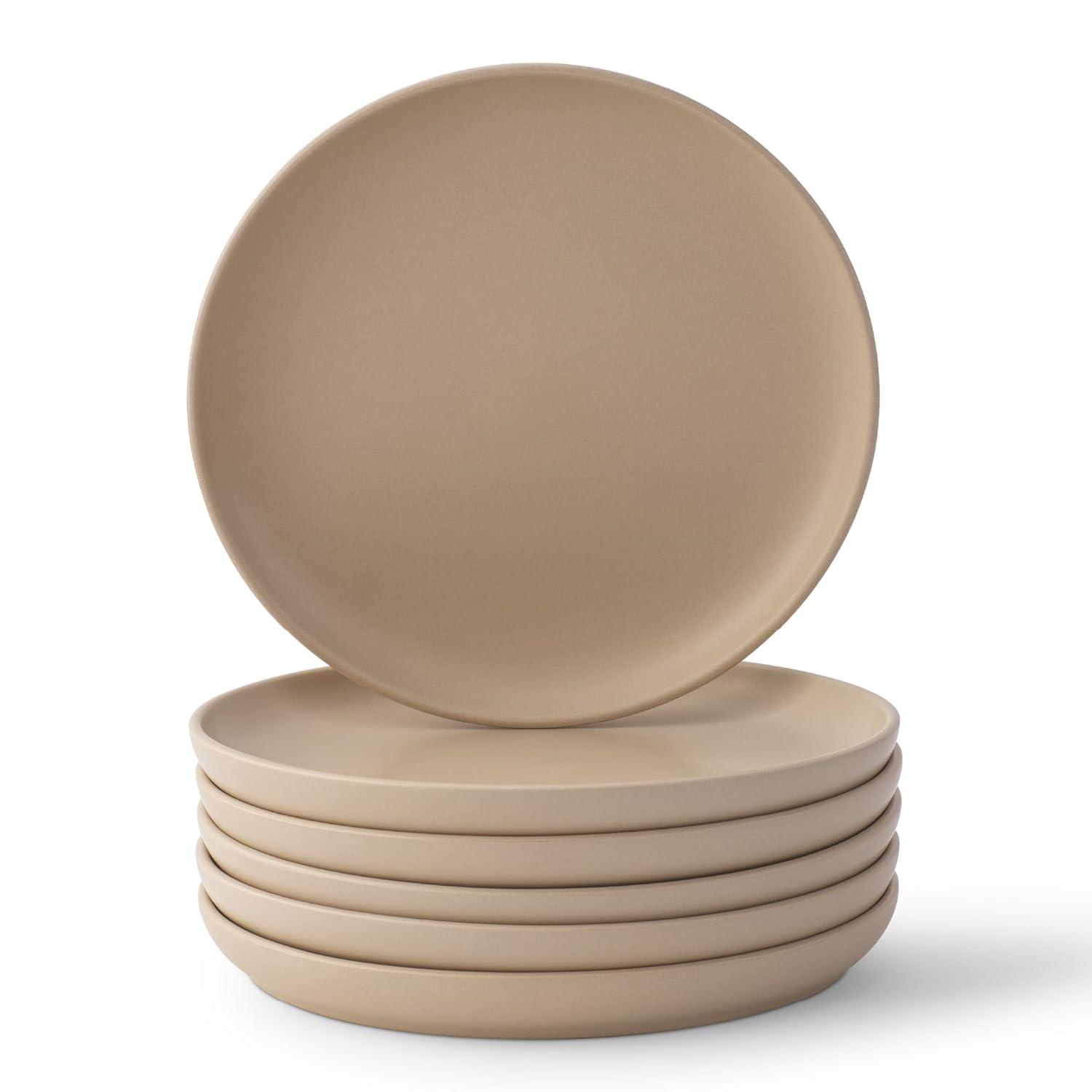 JoyJolt JoyJolt Mesa 6pc Stoneware 8" Salad plate set (Set of 6)