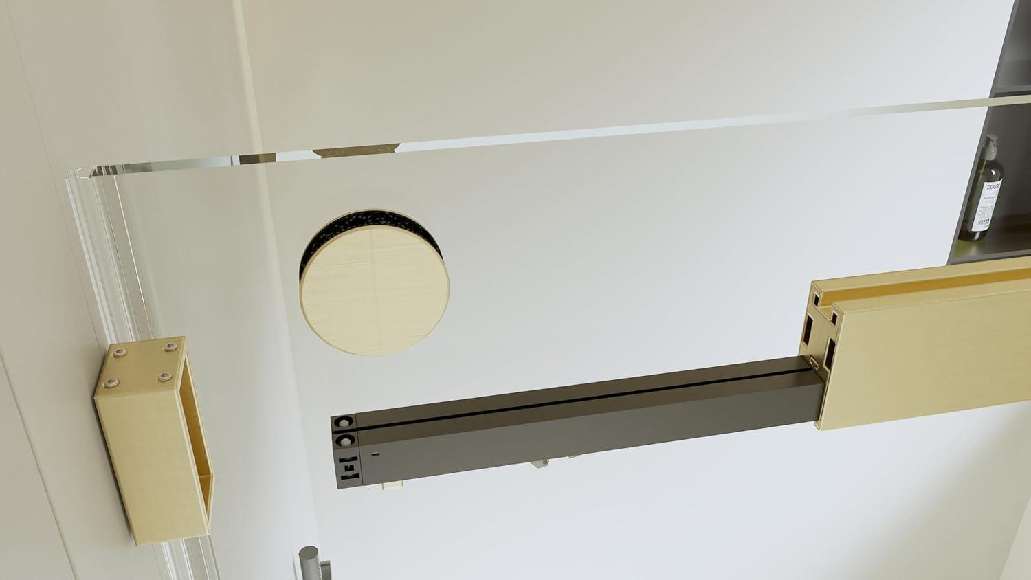 68-72" W x 76" L Frameless Double Sliding Shower Door - Soft-Close Feature, Brushed Nickel, 3/8" (10mm) Thick SGCC Tempered Glass Door with Explosion-Proof Film